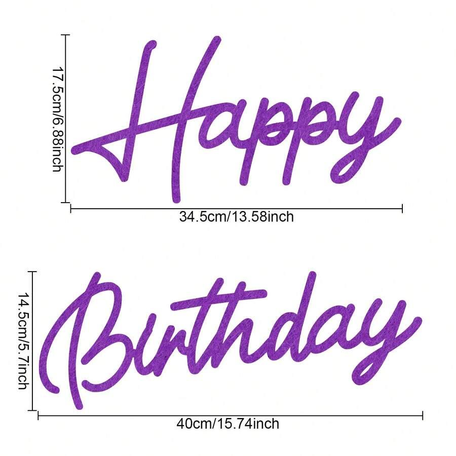 złoty napis happy birthday