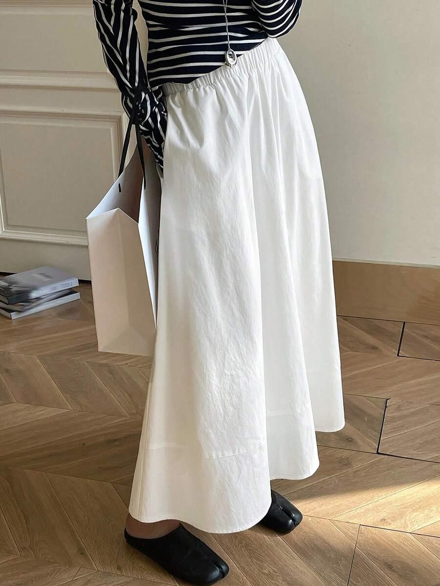 SPÓDNICA ROZKLOSZOWANA MAXI Z GUMĄ W PASIE