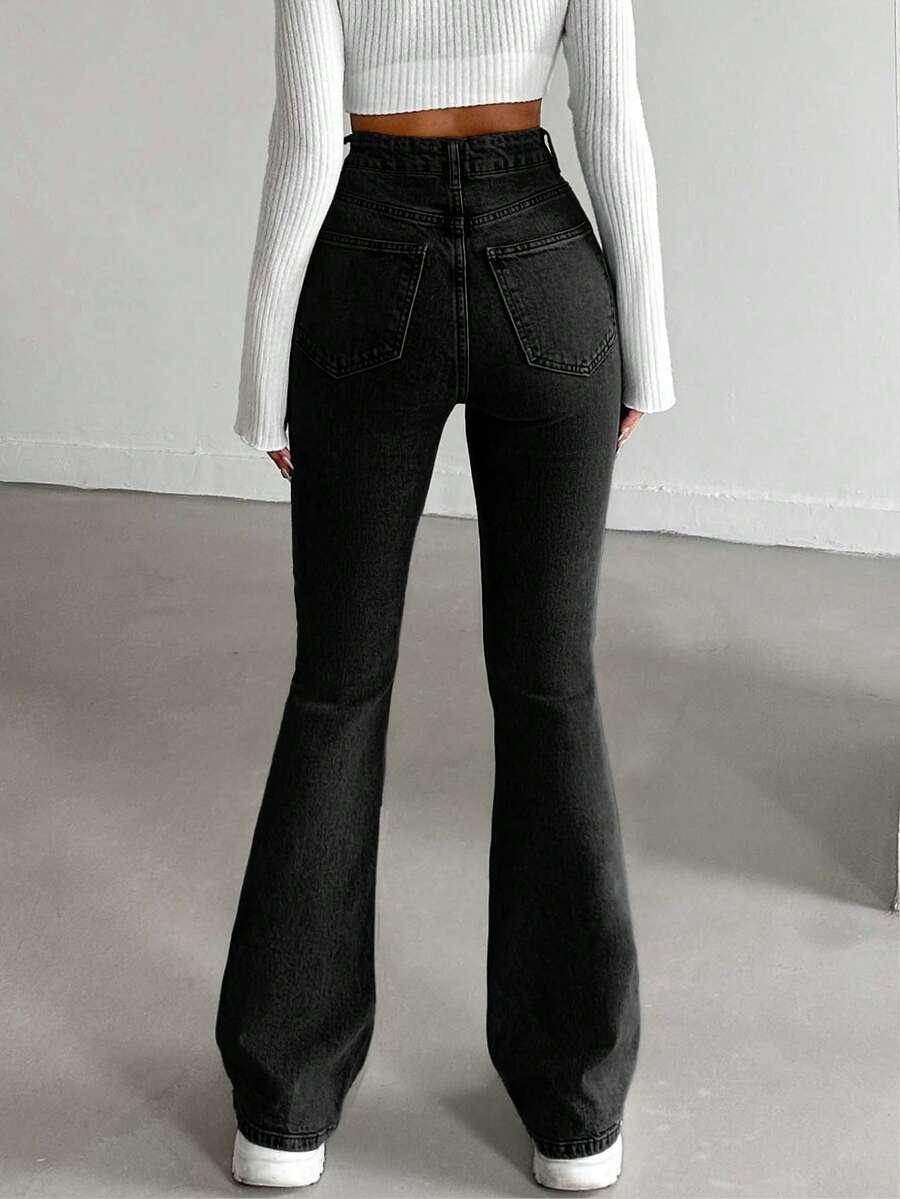 CZARNE SPODNIE JEANS