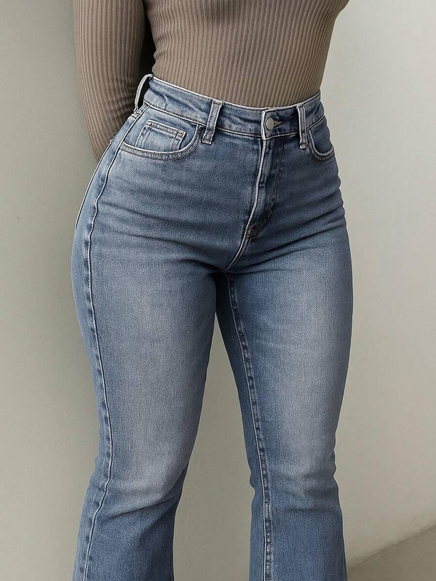 SPODNIE DZWONY JEANS