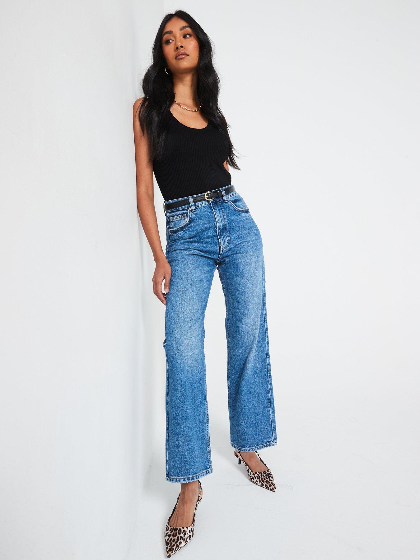 V BY VERY JEANSY WIDE LEG HIGH WAIST