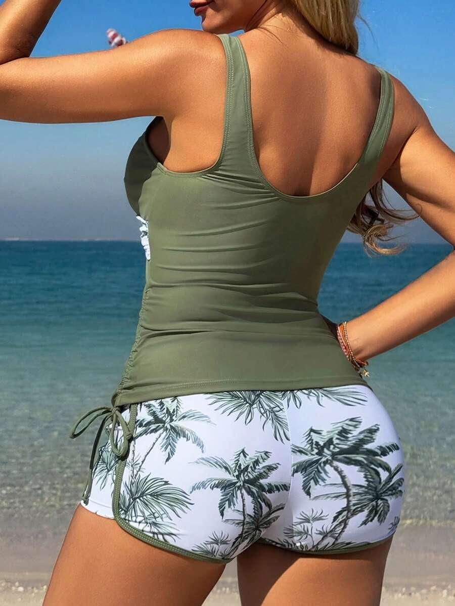 GÓRA OD BIKINI print tropical kontrast