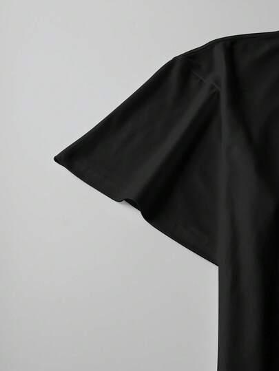 czarny t-shirt print