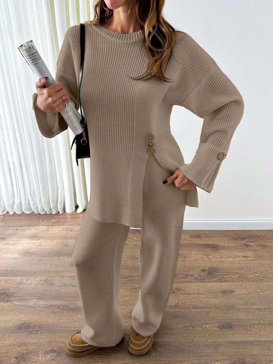 SWETER SPODNIE KOMPLET