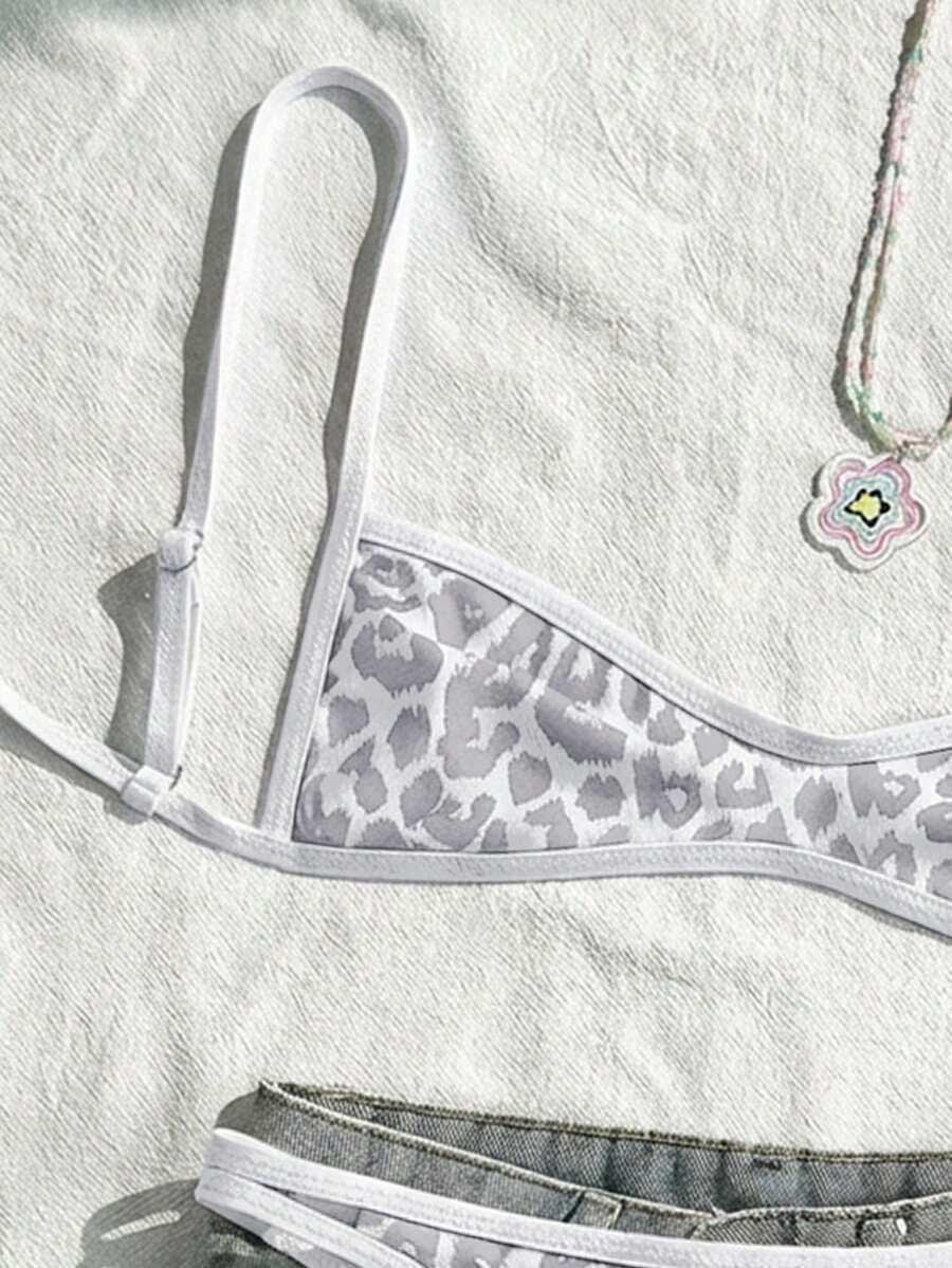 DWUCZĘŚCIOWY STRÓJ KĄPIELOWY ANIMAL PRINT