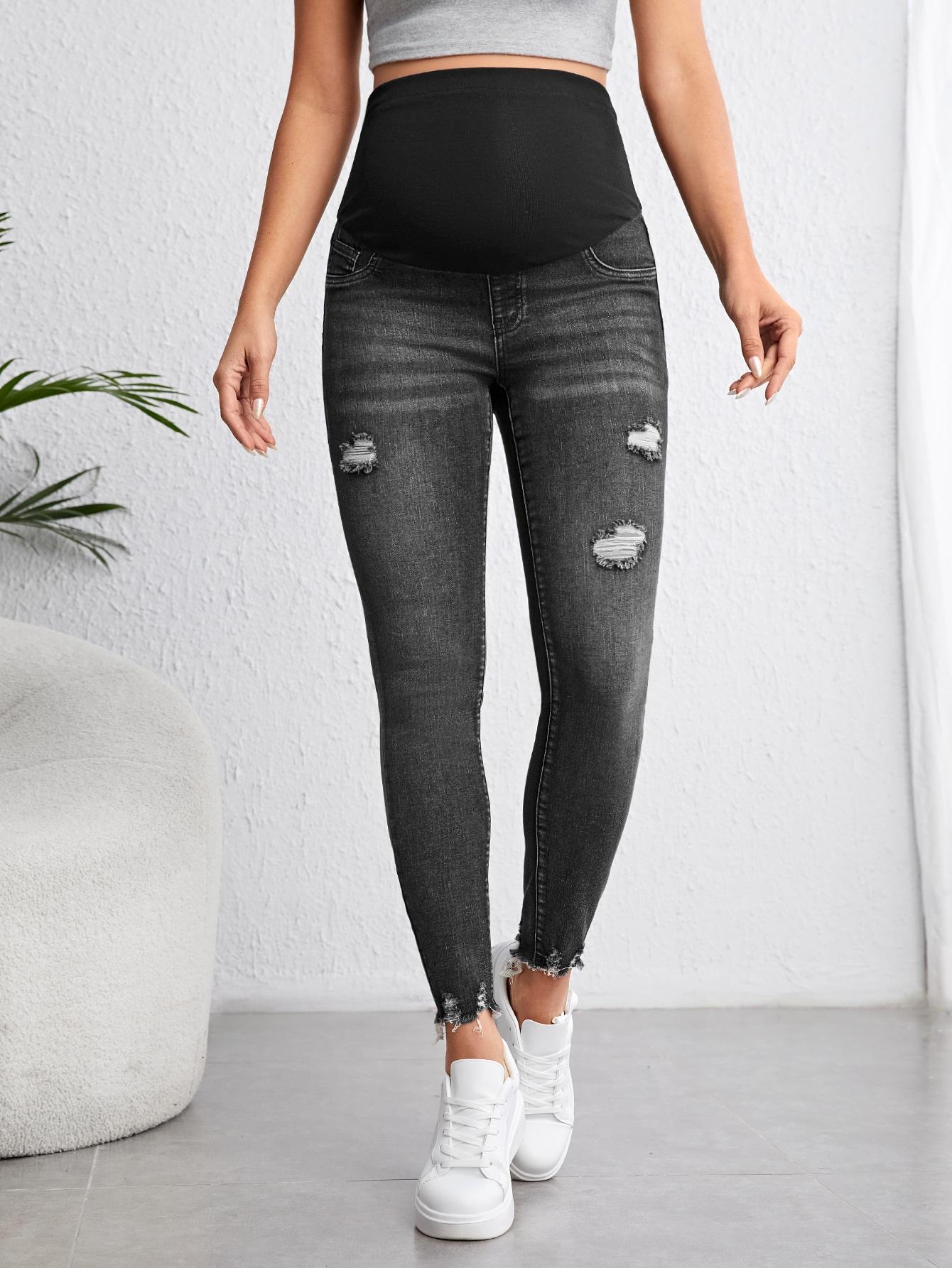 CZARNE SPODNIE JEANS 
