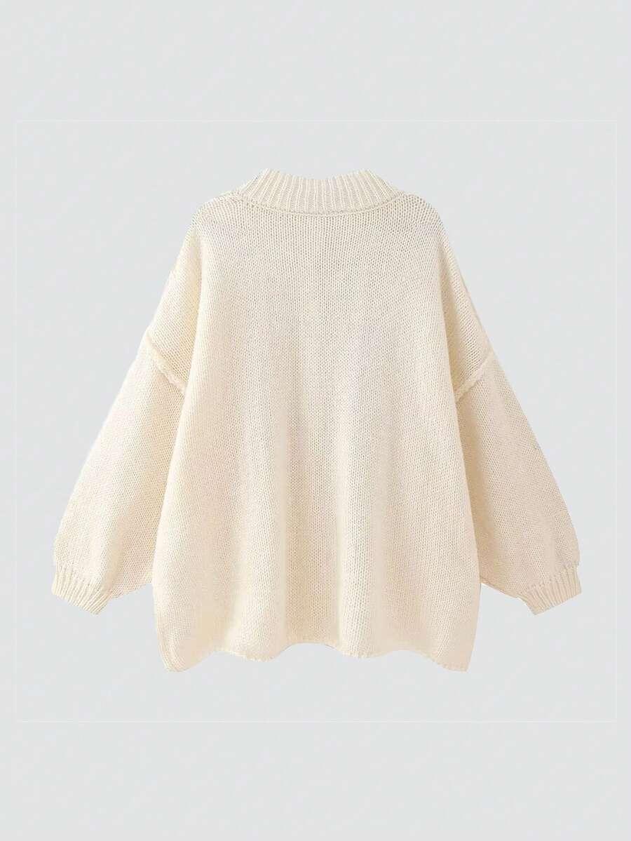 BEŻOWY SWETER KARDIGAN 