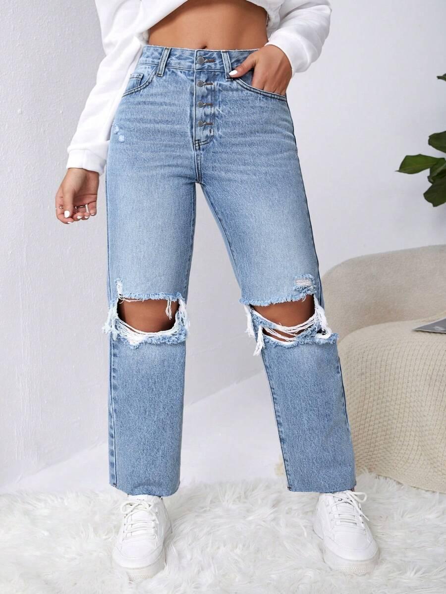 SPODNIE JEANS WYSOKI STAN