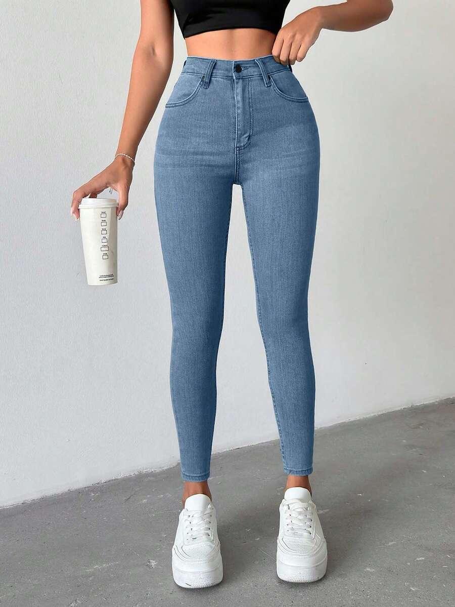 NIEBIEKSIE SPODNIE JEANS