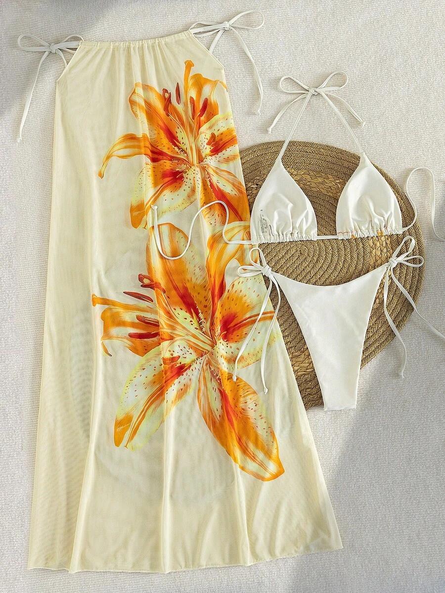 TRZYCZĘŚCIOWY KOMPLET BIKINI PRINT