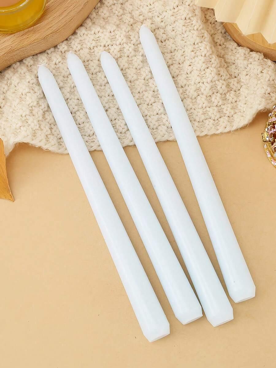 białe świece 4-pack