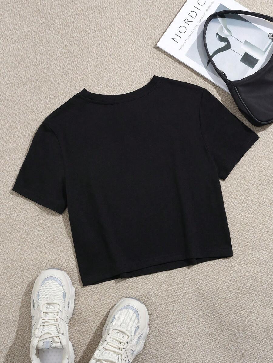 CZARNY T-SHIRT BASIC