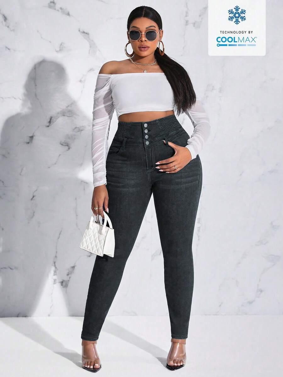 czarne spodnie jeans 