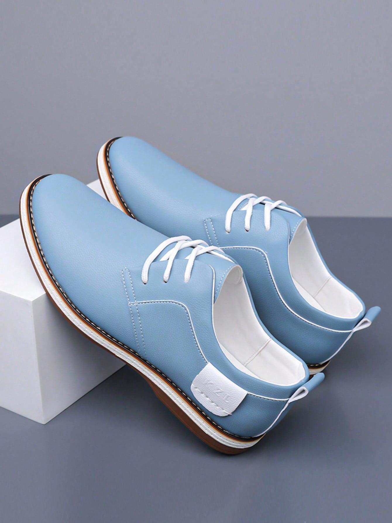 NIEBIESKIE BUTY IMITACJA SKÓRY