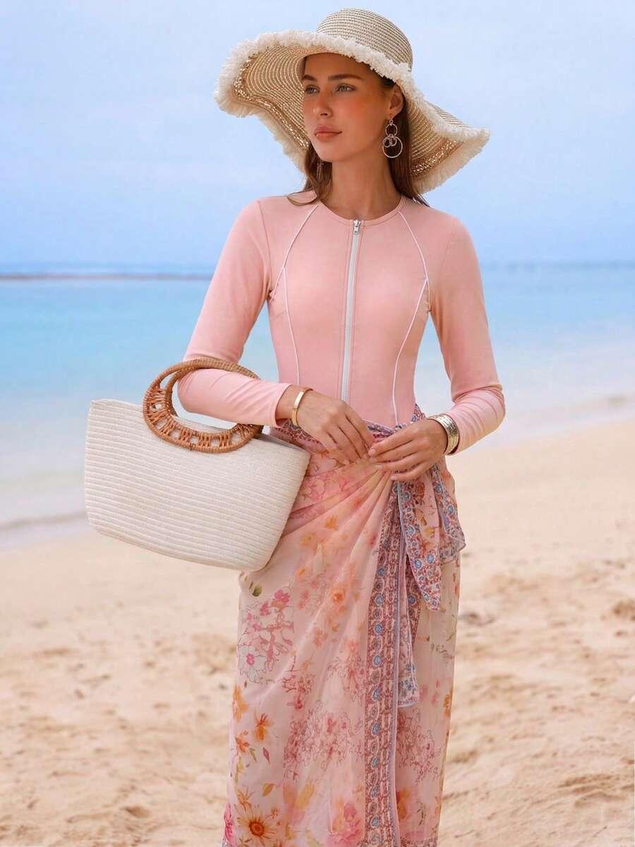 dwuczęściowy strój kąpielowy sarong komplet