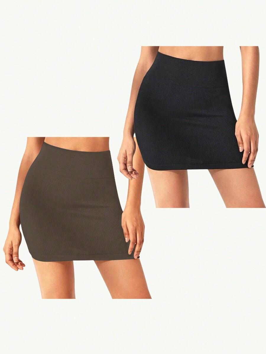 PRĄŻKOWANA SPÓDNICA 2-PACK