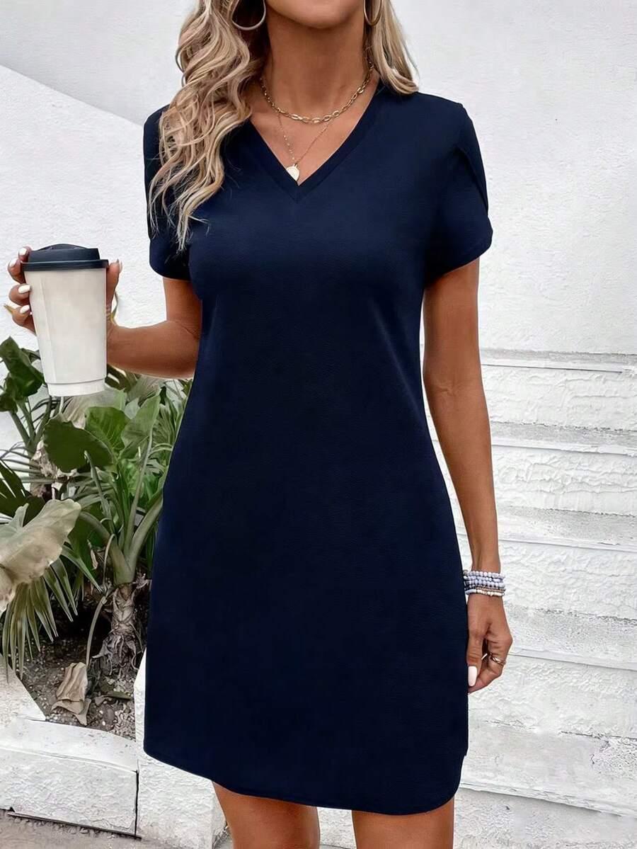 niebieska mini sukienka 