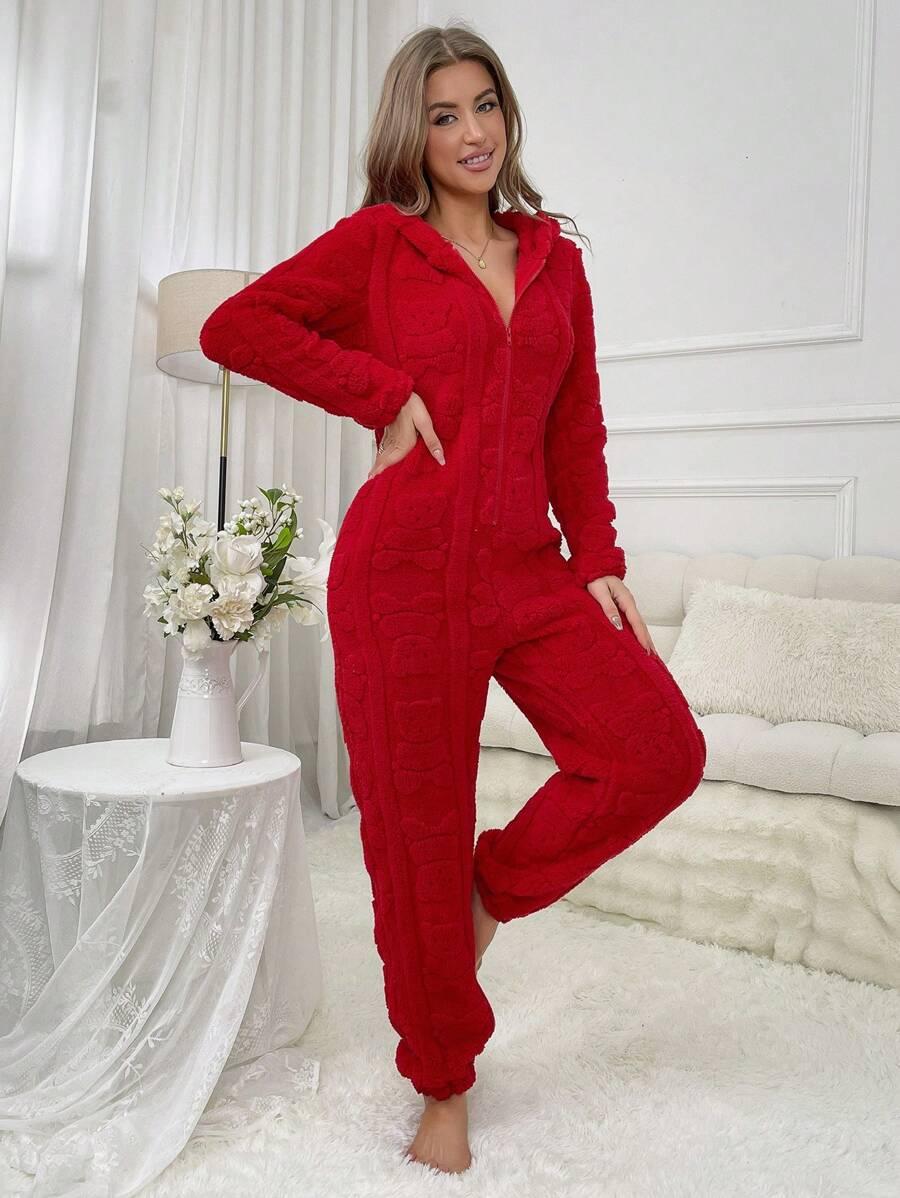CZERWONE ONESIE Z USZAMI