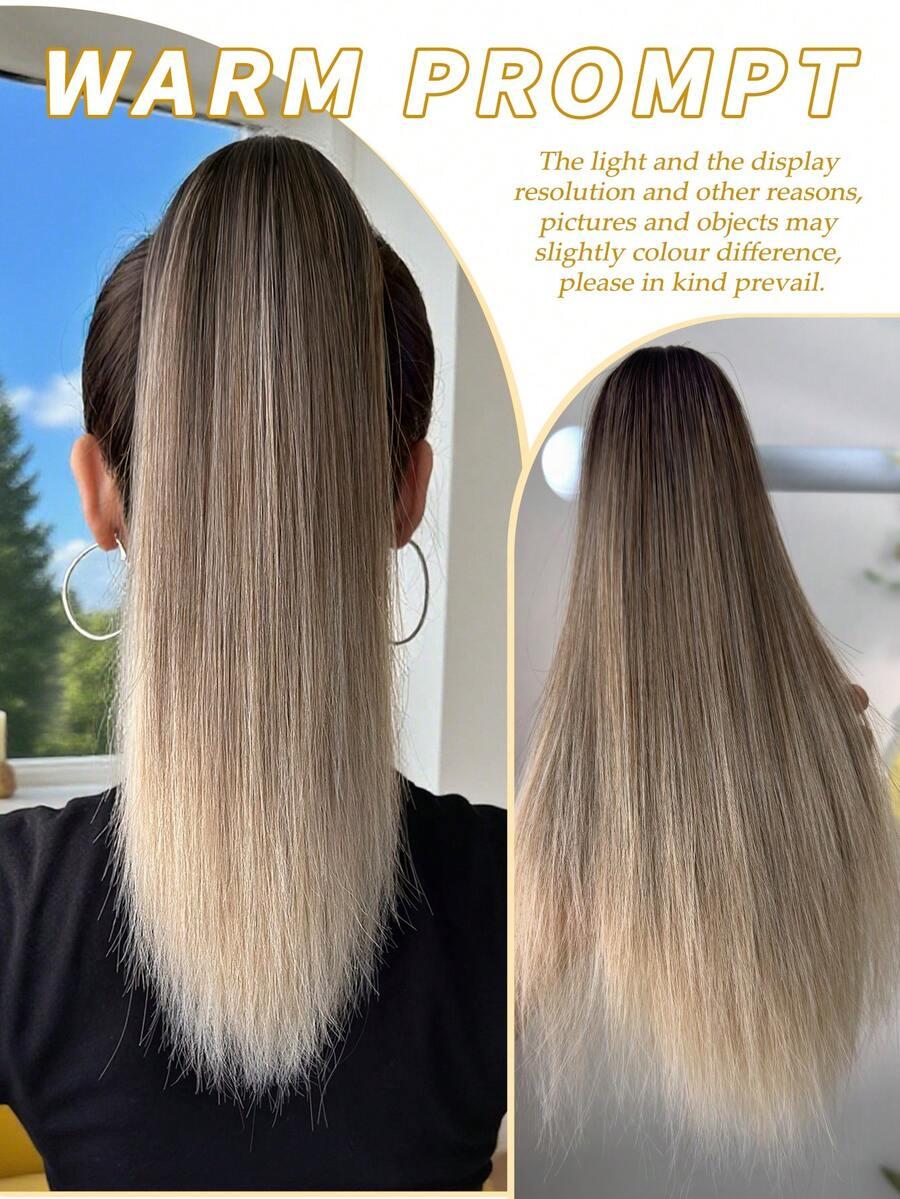 SZTUCZNE WŁOSY blond KUCYK NA SPINCE