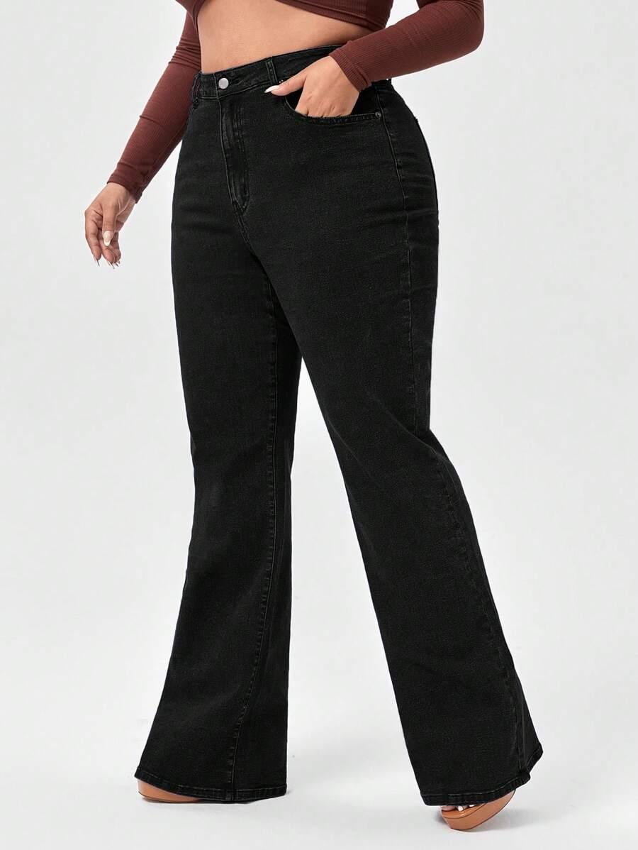 CZARNE SPODNIE JEANS