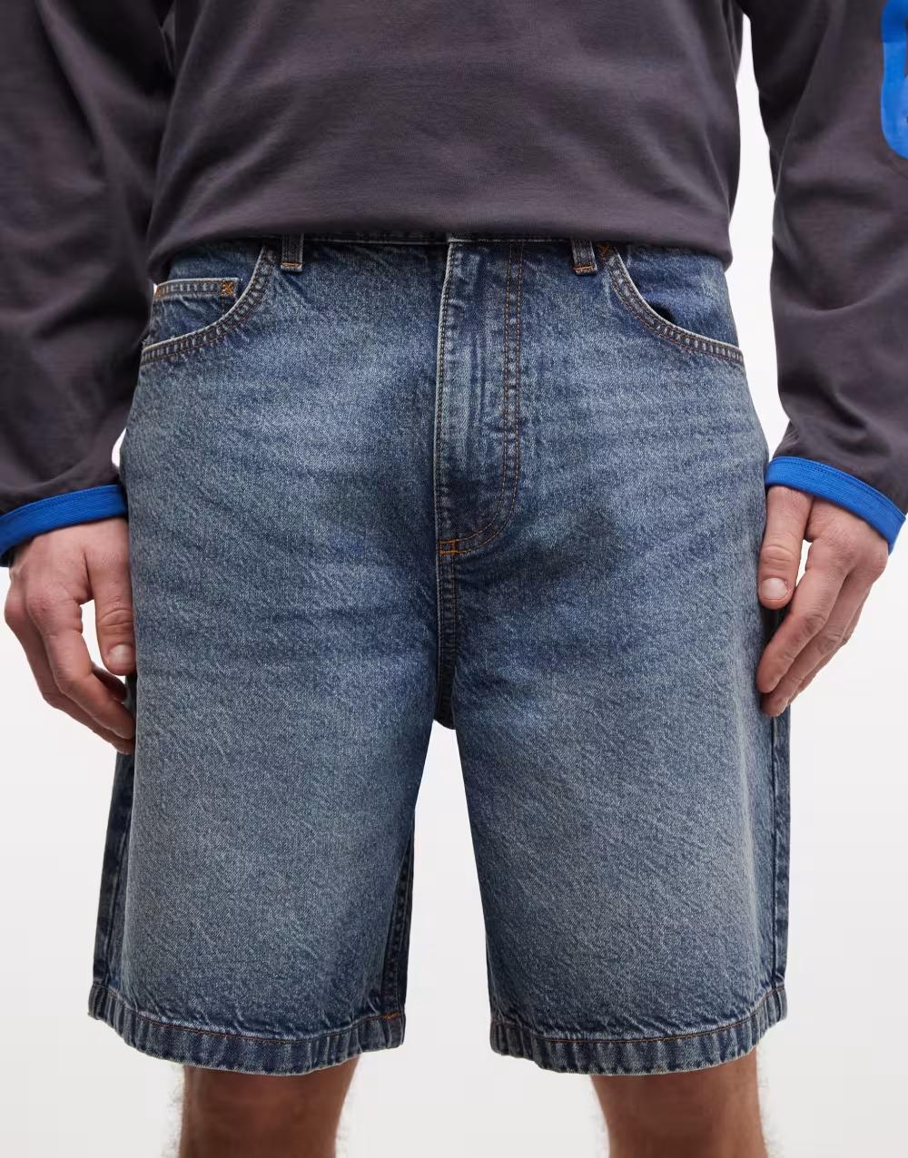 krótkie spodenki jeans zamek kieszenie