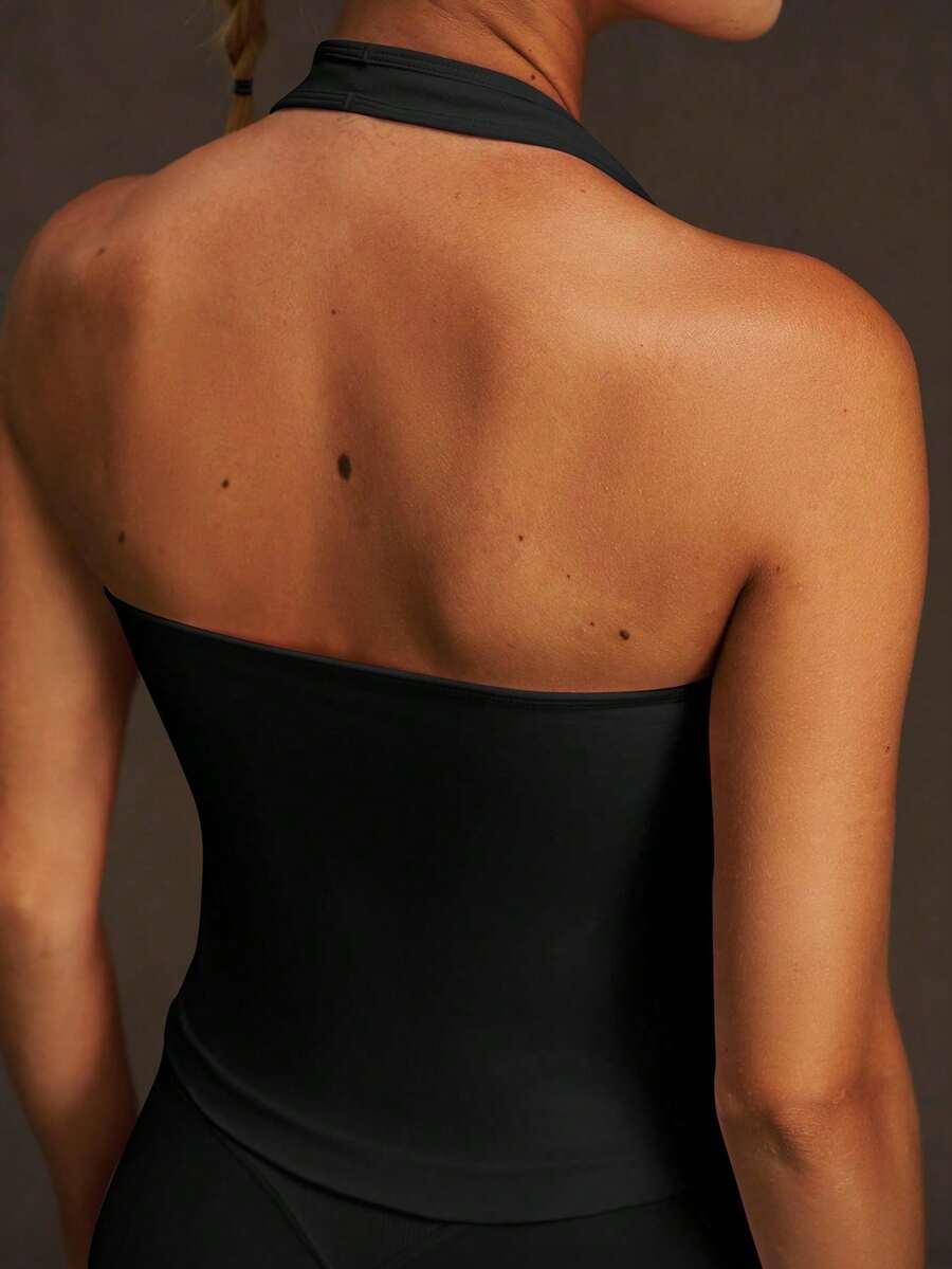 czarny sportowy top