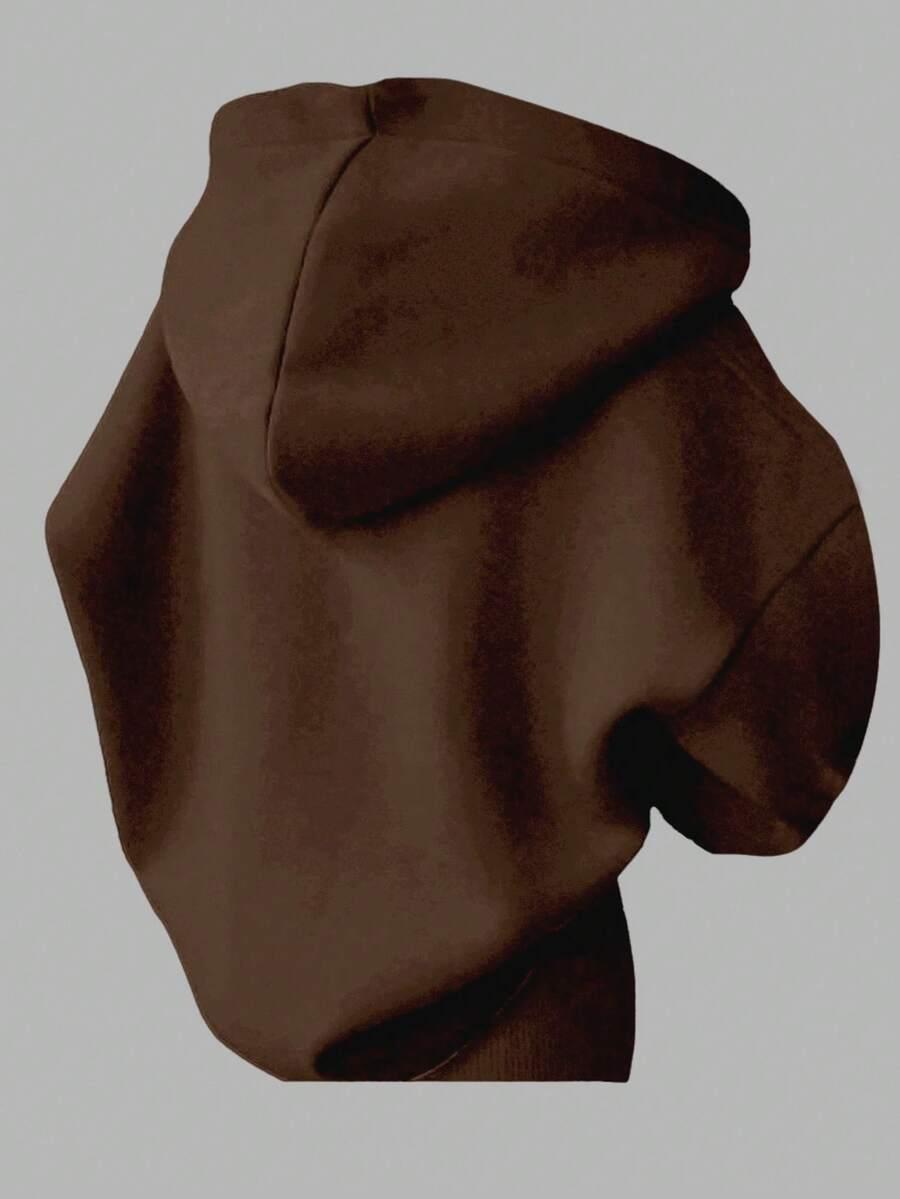 brązowa bluza oversize kaptur