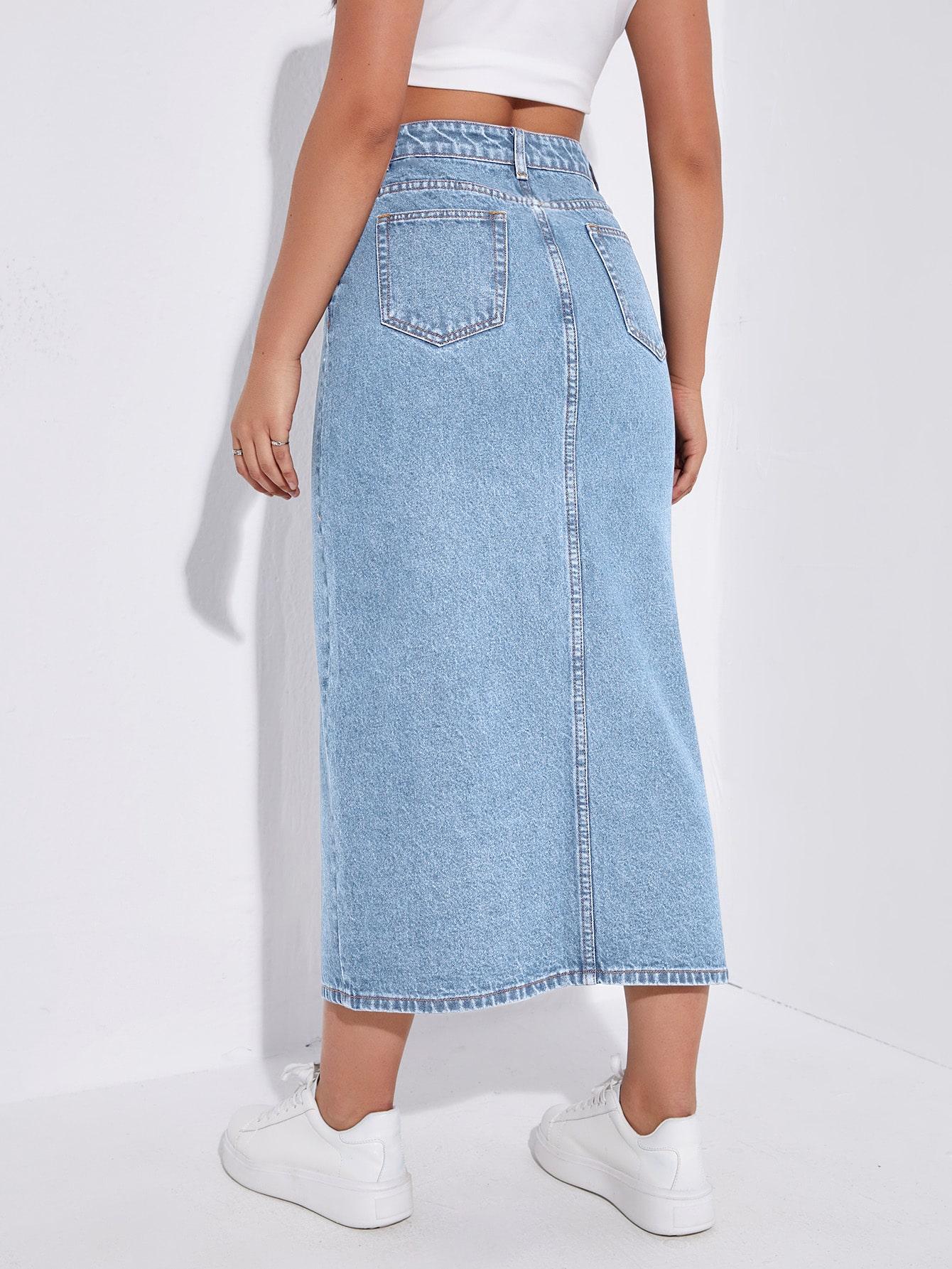 SPÓDNICA JEANS ROZCIĘCIE