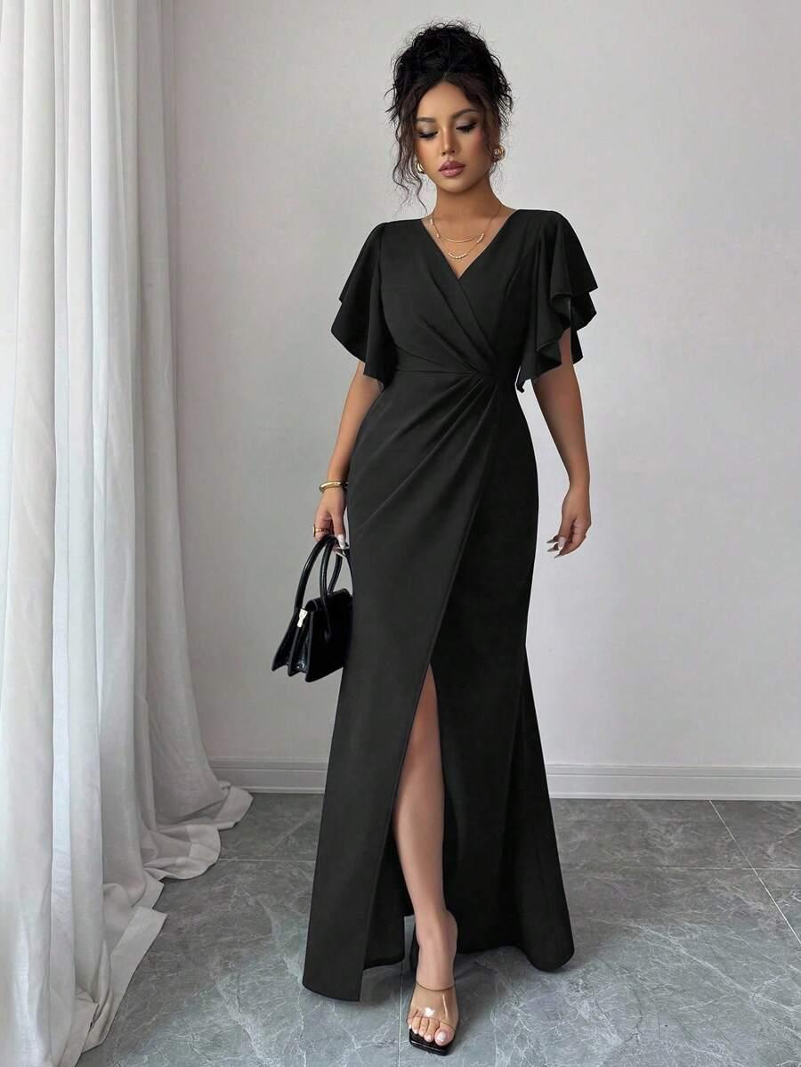 CZARNA MAXI SUKIENKA 
