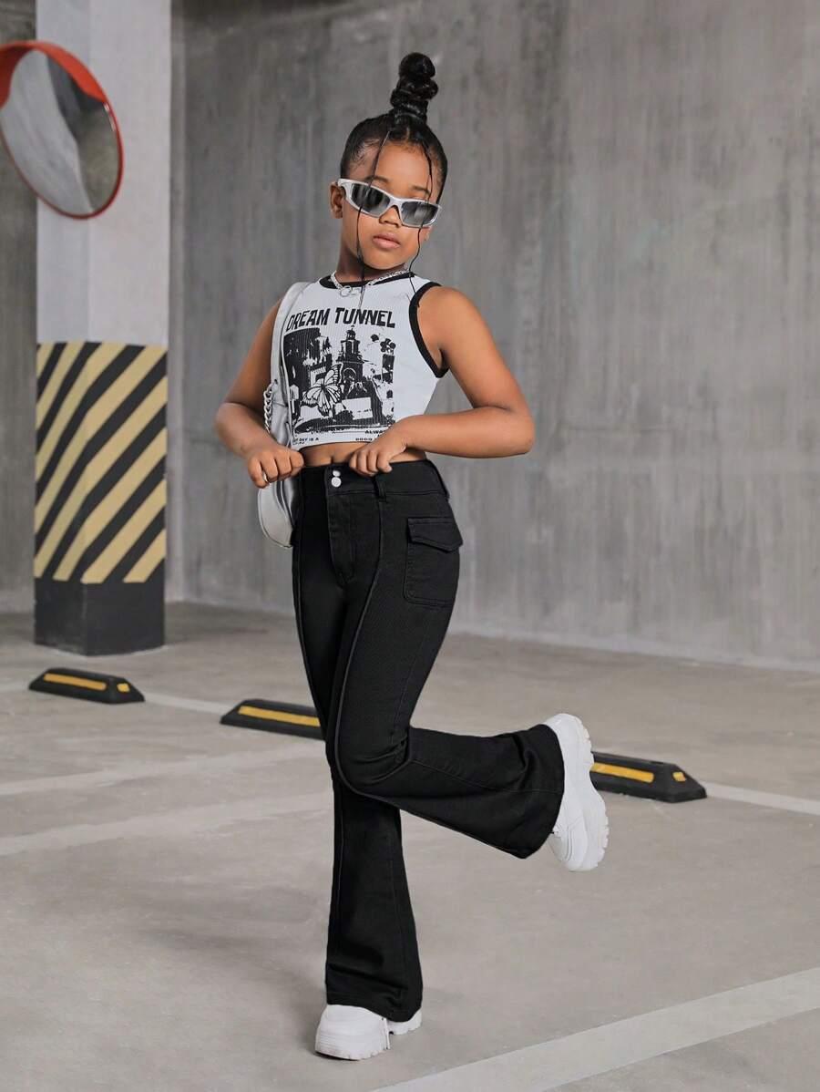 CZARNE SPODNIE JEANS