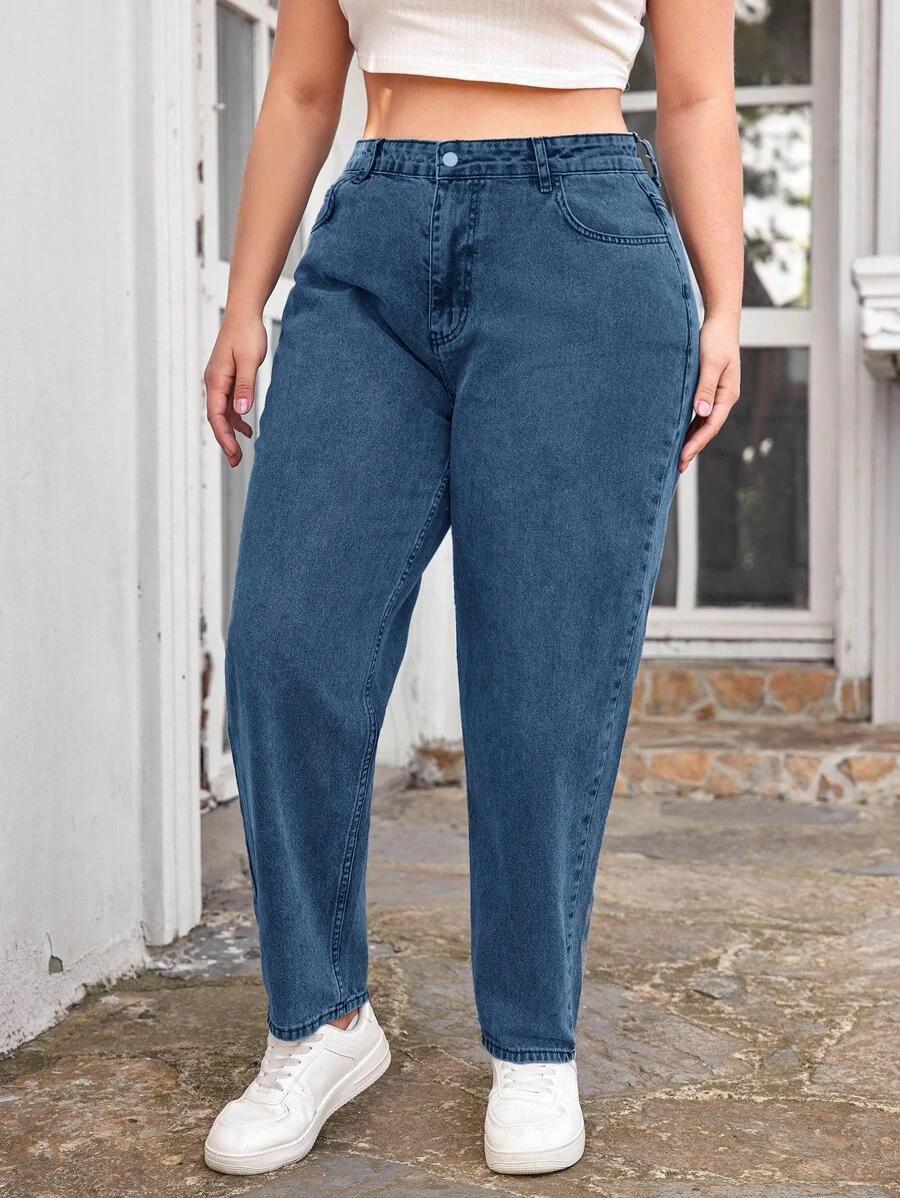 SPODNIE MOM JEANS WYSOKI STAN