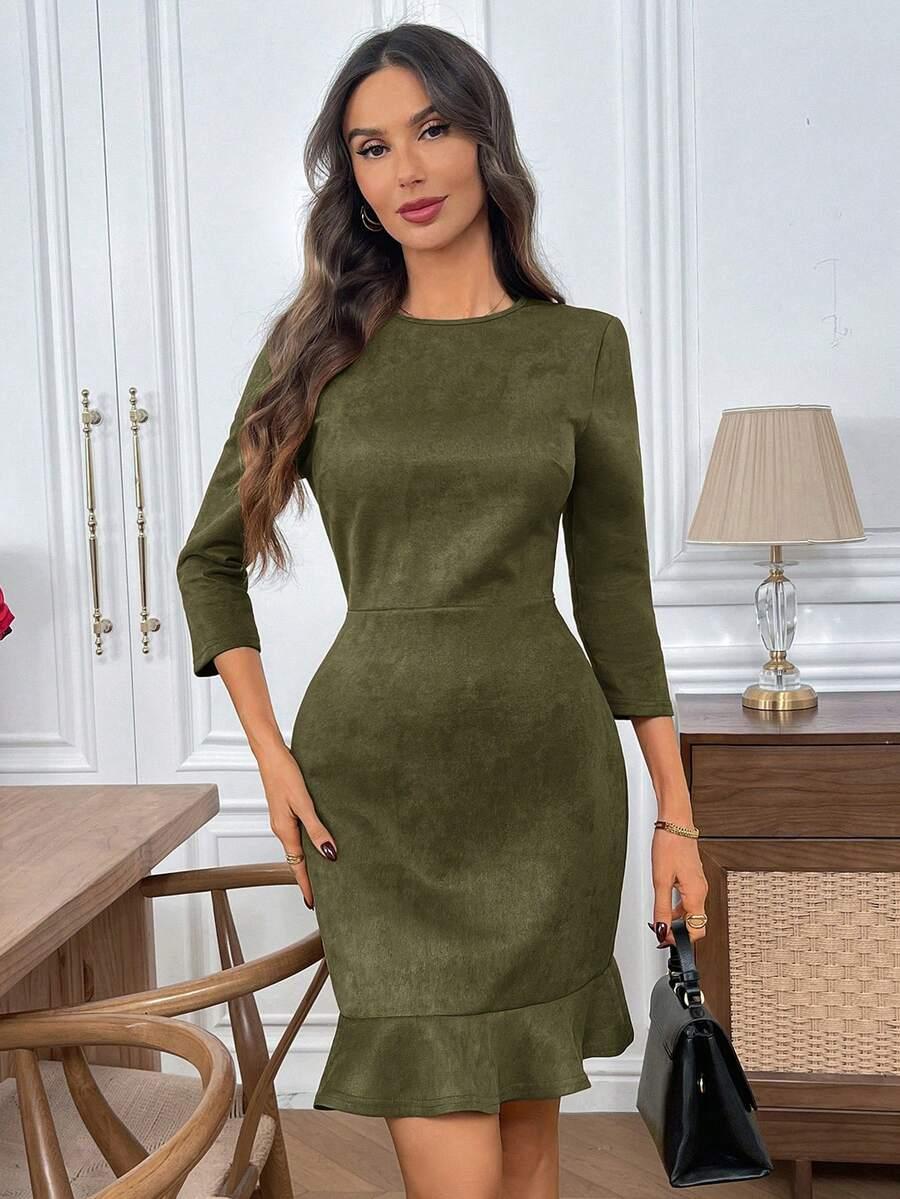 zielona mini sukienka