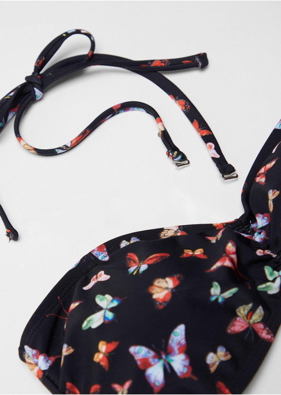 czarny dół od bikini wzór