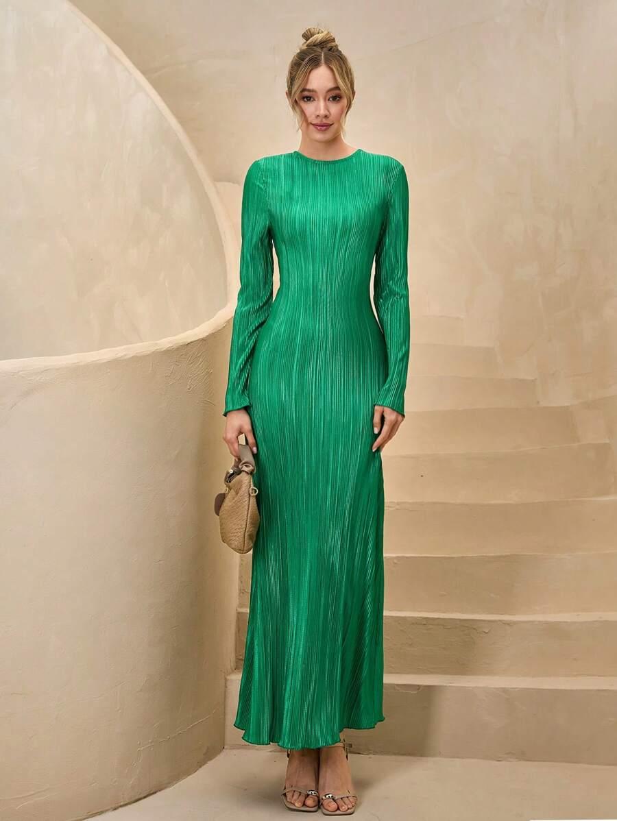 SUKIENKA PLISOWANA MAXI