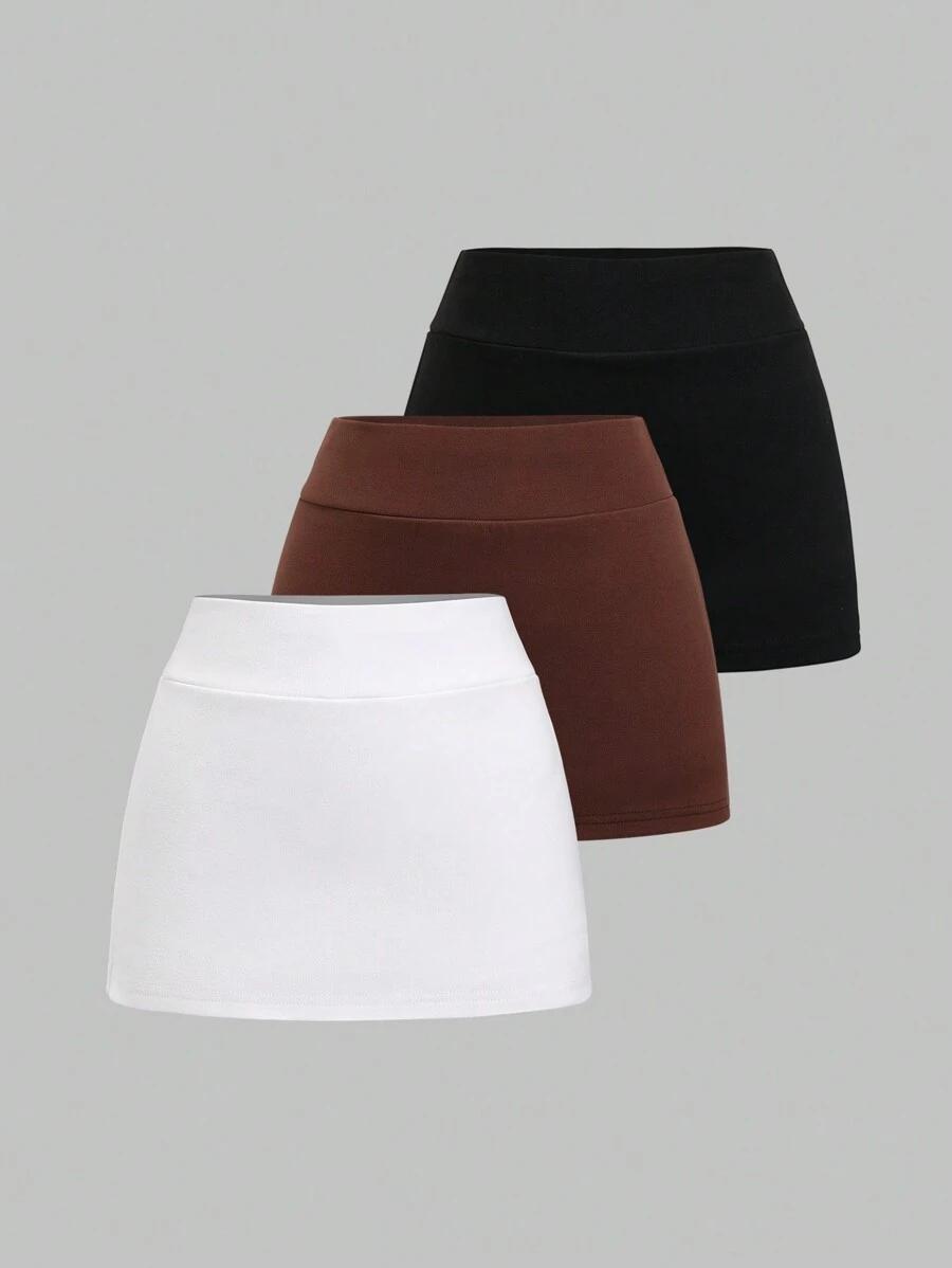 gładkie SPÓDNICO-SPODENKI 3-pack