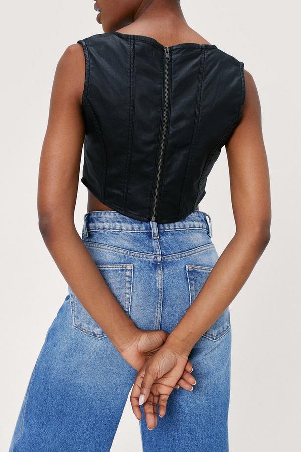 czarny crop top zip