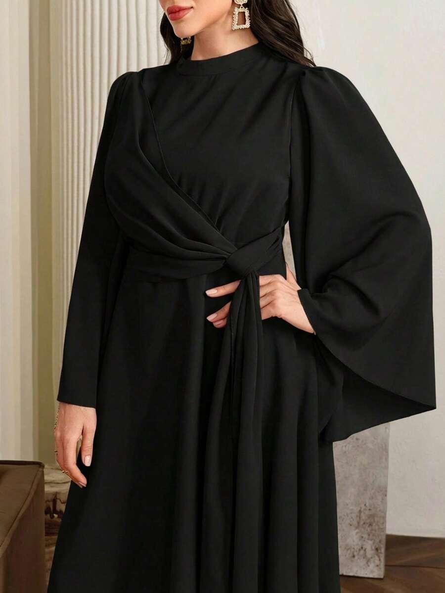 czarna maxi sukienka