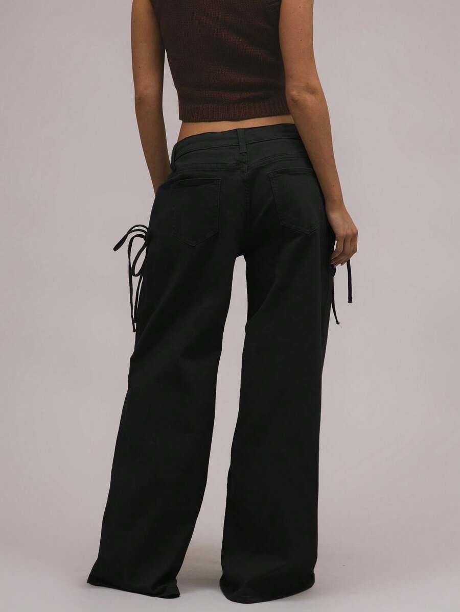 czarne spodnie jeans 