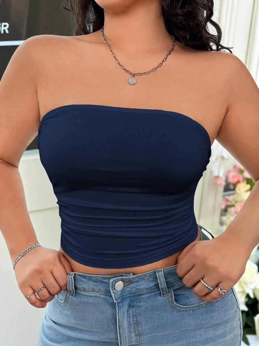 granatowy crop top tuba