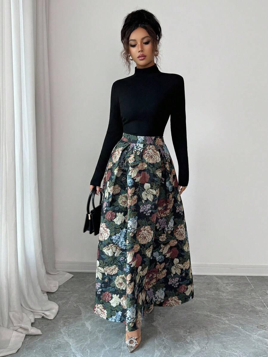 SPÓDNICA MAXI ROZKLOSZOWANA