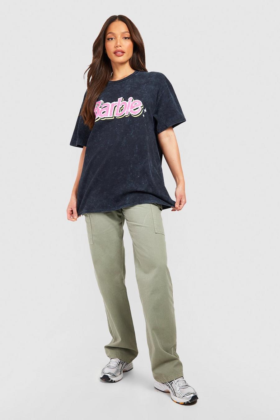 T-SHIRT NAPIS BARBIE WASH EFFECT