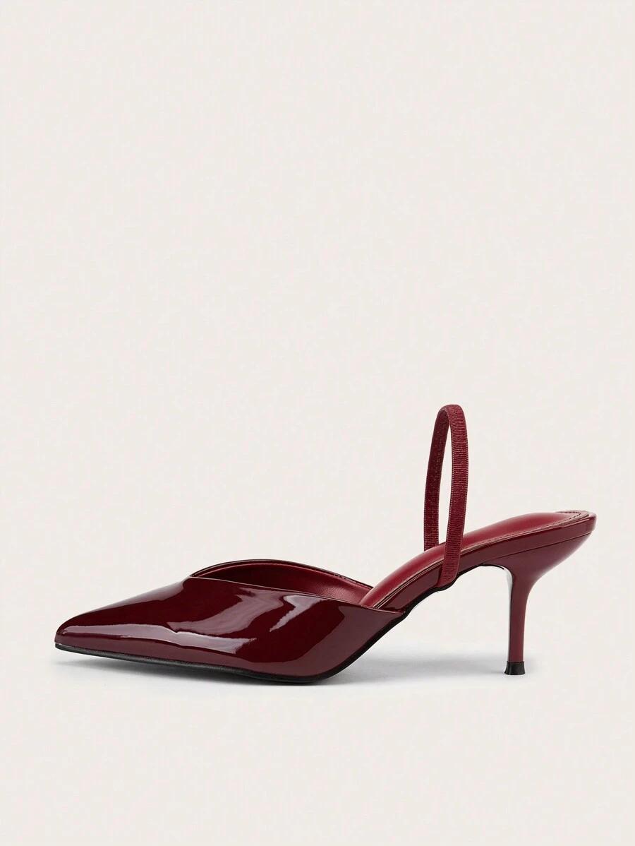 BORDOWE ELEGANCKIE KLAPKI