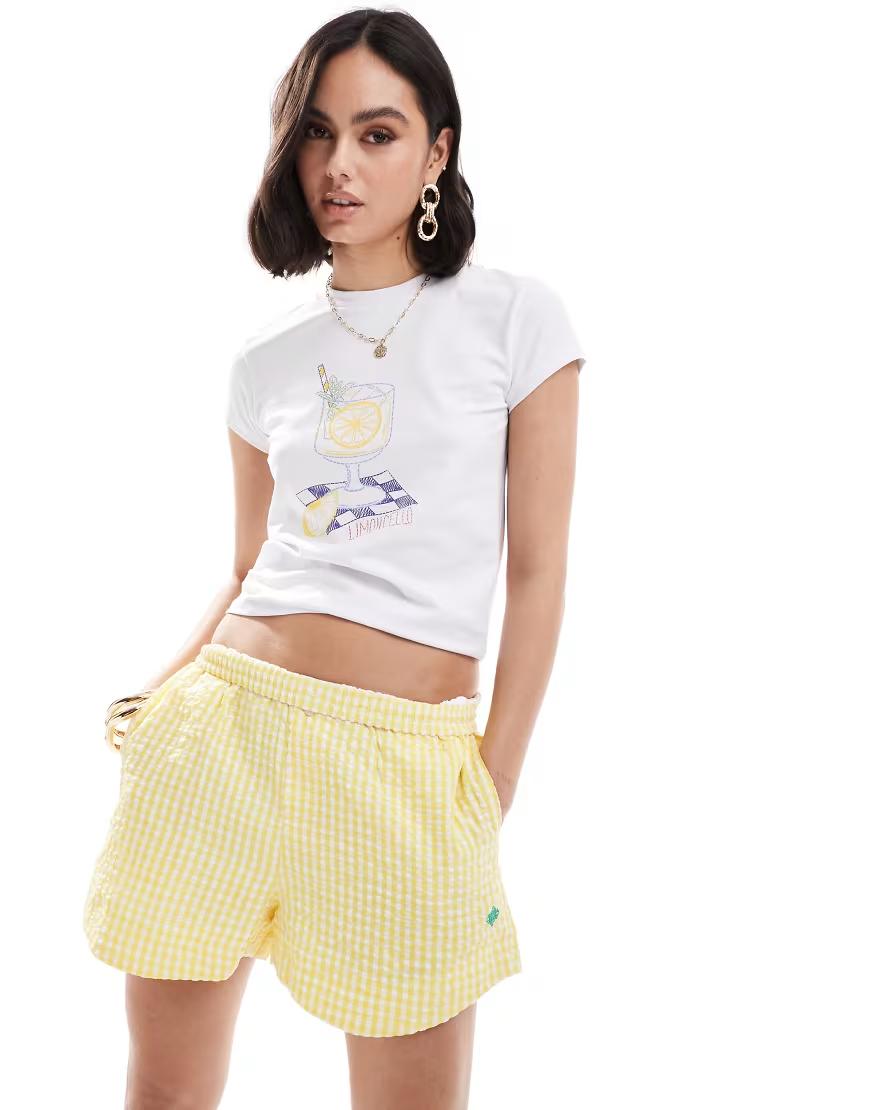 T-SHIRT OKRĄGŁY DEKOLT PRINT