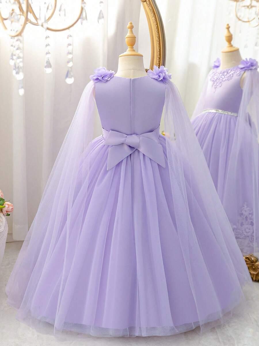 FIOLETOWA MAXI SUKIENKA TIUL HAFT