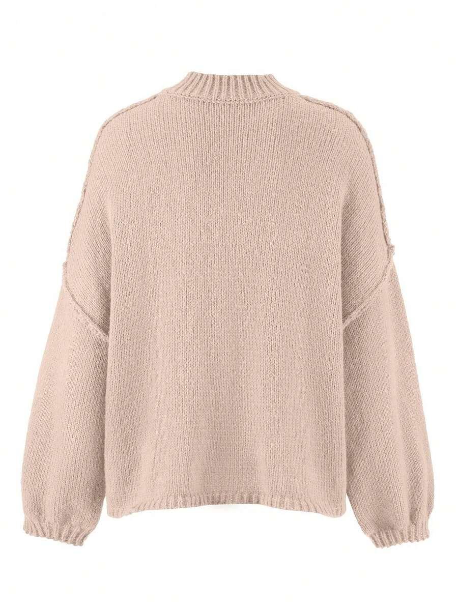 BEŻOWY SWETER KARDIGAN GUZIKI