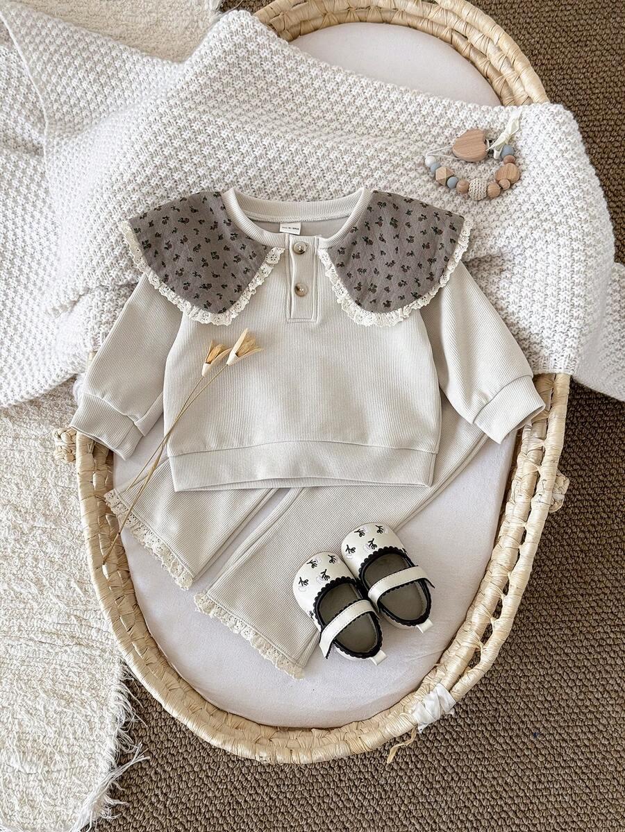 komplet bluza spodnie koronka