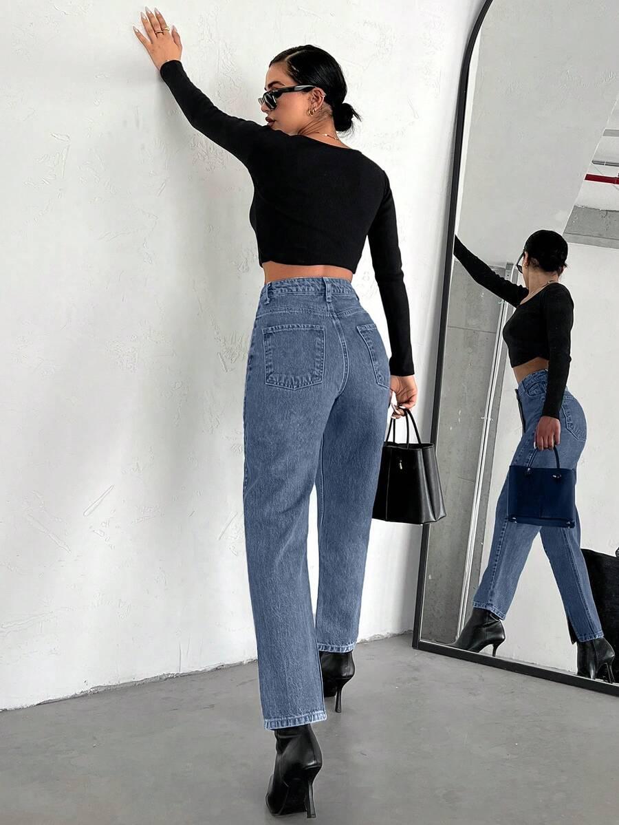 spodnie jeans prosta nogawka