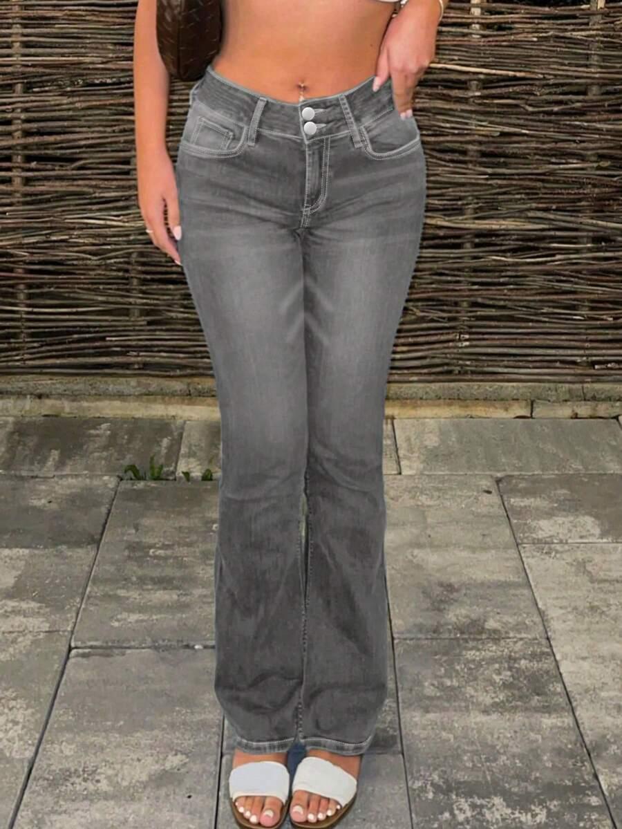 SZARE SPODNIE JEANS 