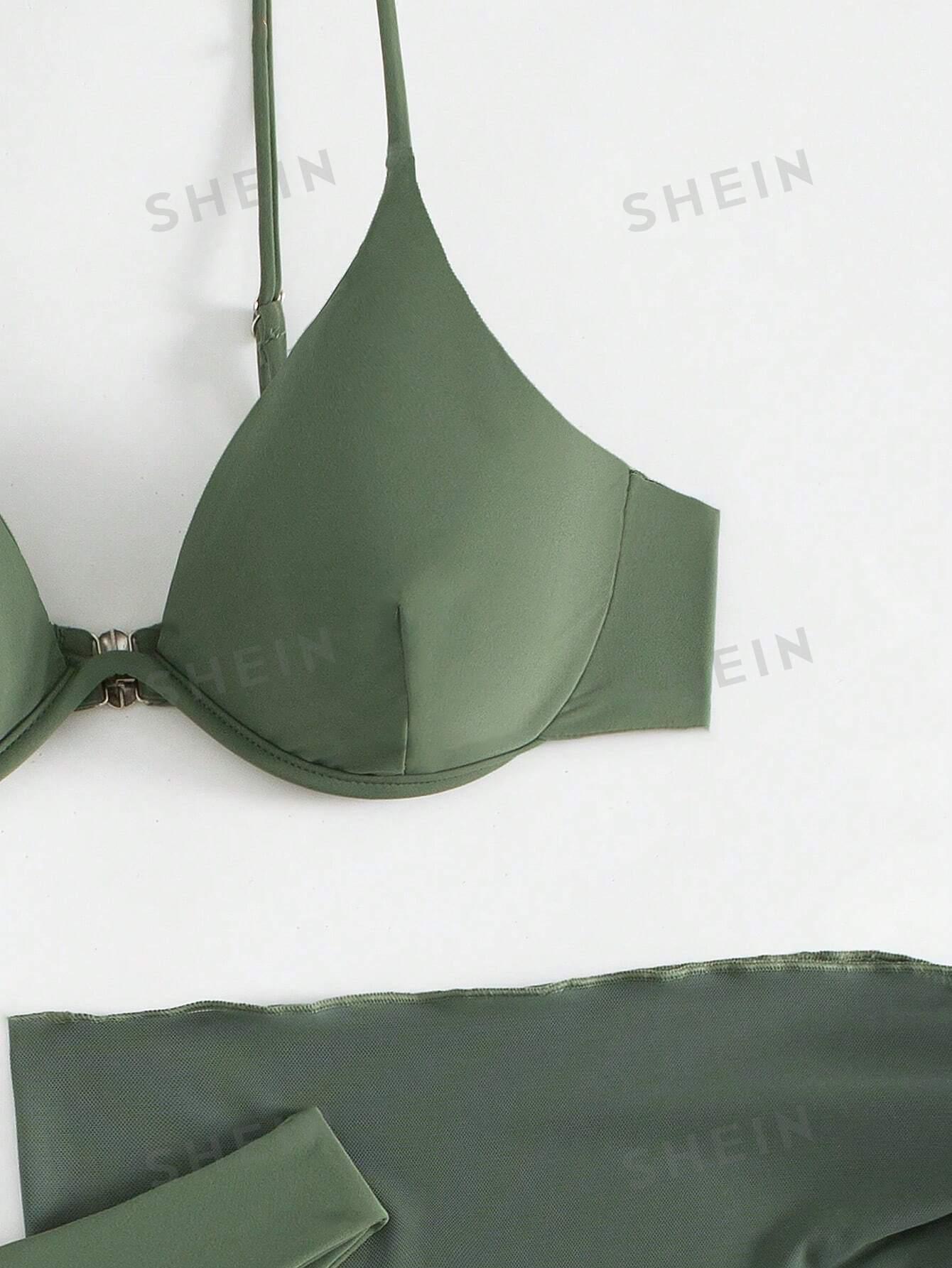 ZIELONY TRZYCZĘŚCIOWY KOMPLET BIKINI