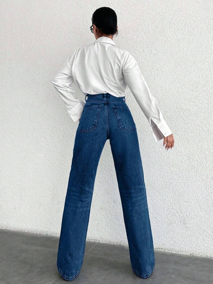 NIEBIESKIE SPODNIE JEANS